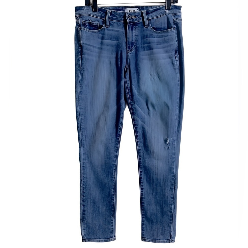 Paige Verdugo Ankle Skinny Jeans Mid-Rise Stretchy Flattering Fit Denim Women 30
